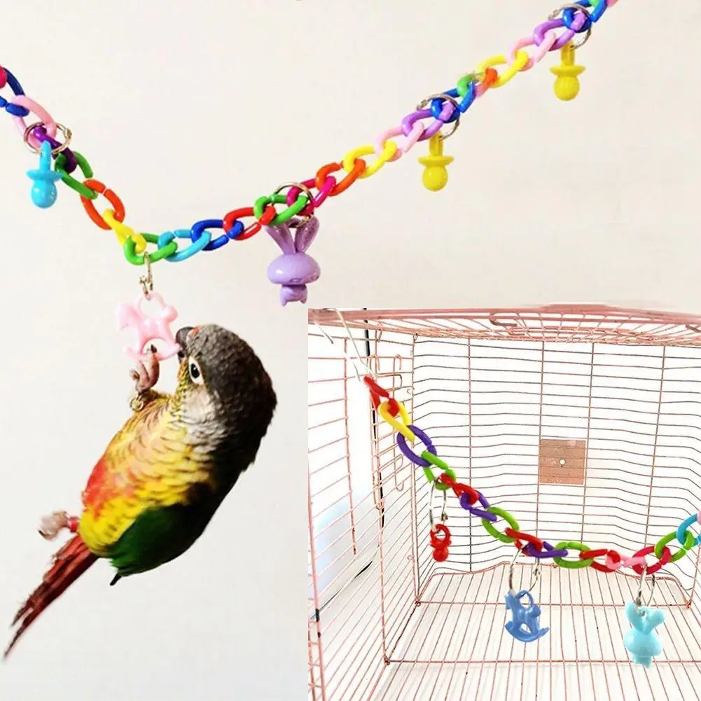 Jaula Columpio de ave de juguete loro de colores, juguete de escalada para periquito, cacatúa, cotorra Lovebird, 35cm