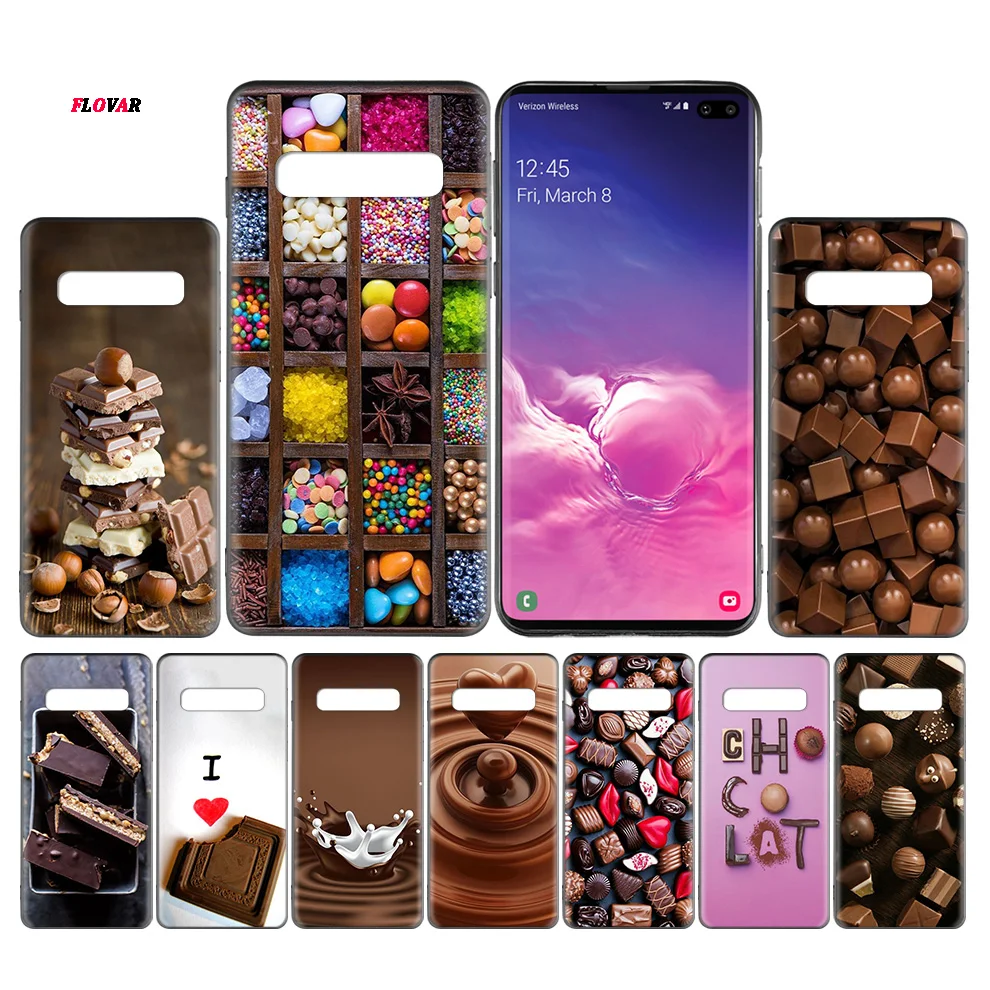 

Gold Chocolate Black TPU Case Cover For Samsung Galaxy Note 8 9 10 10+ S8 S9 S10e Plus 5G A30 A50 A70 A30s A50s Coque