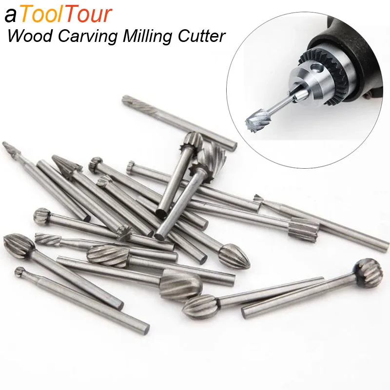 

Woodworkding Carving Milling Cutter HSS Routing Router Bits Burr Rotary Rasp Files Engraving Cut Electric Grinding Machine Tool