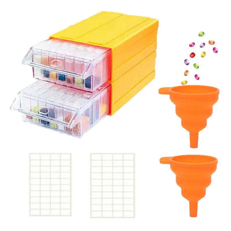 

Diamond Painting Tool New Storage Box DIY Drawer Type Diamond Drills Storage Box Square And Round Bottle Combination Set