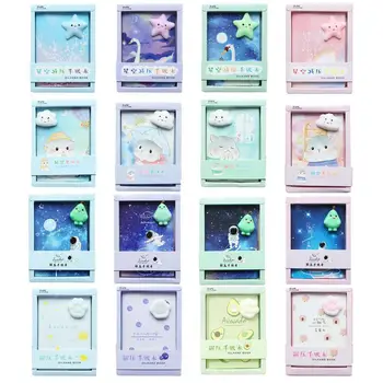 

Kawaii Reduced Pressure Journal Diary Star Clond Cat Decompression Leather Notebook Stationery Planner Paw PU Schedule Offi G7Z0