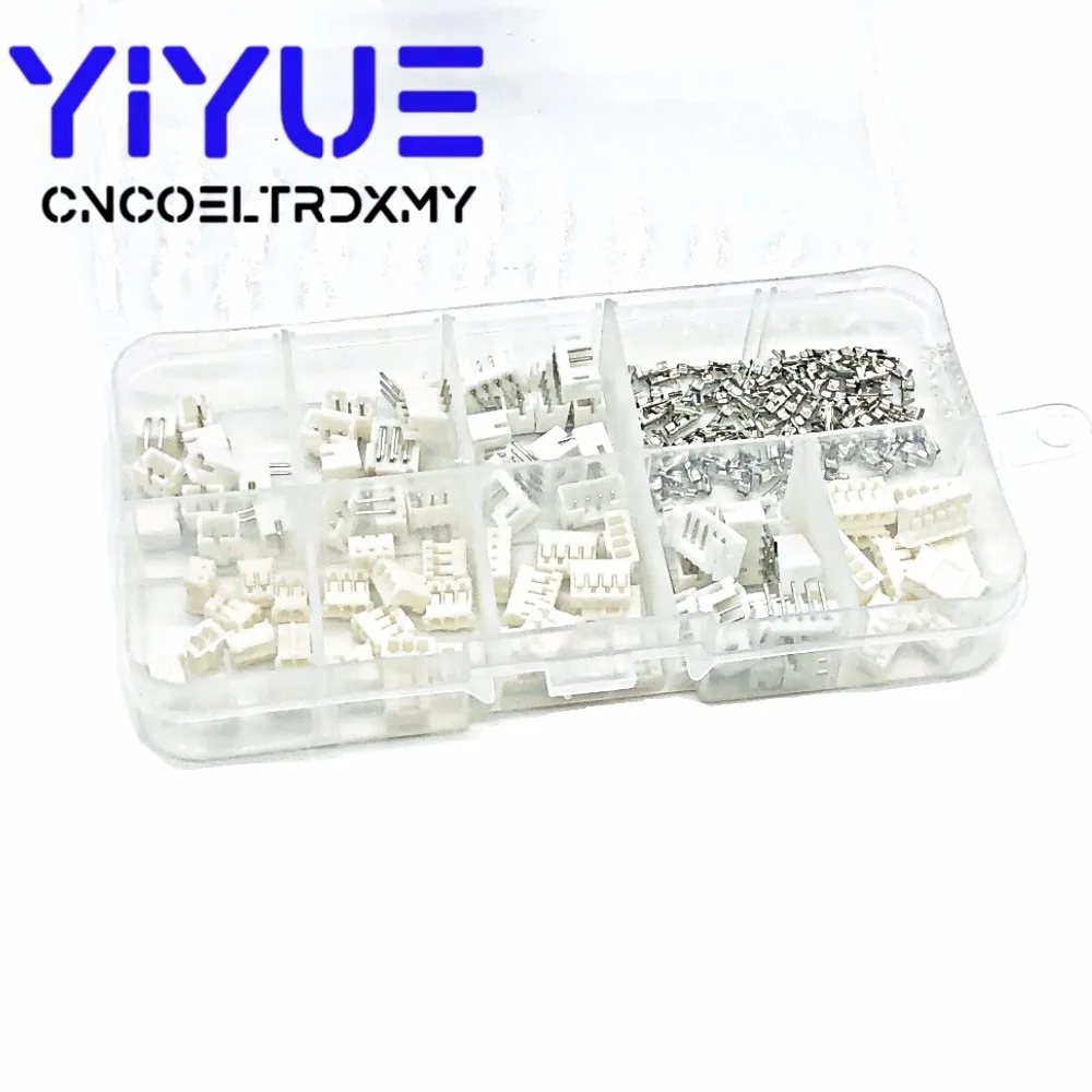 220pcs JST PH2.0 wire Connector PH 2.0mm 90 angle Curved pin Header + Housing + Terminal Kit 2p 3p 4p 5pin PH Kits TJC3 (2)