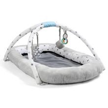 Детский коврик для ползания, изоляционная защита, мягкая детская кровать, портативная кровать, матка, бионическая кровать для новорожденных с держателем для игр