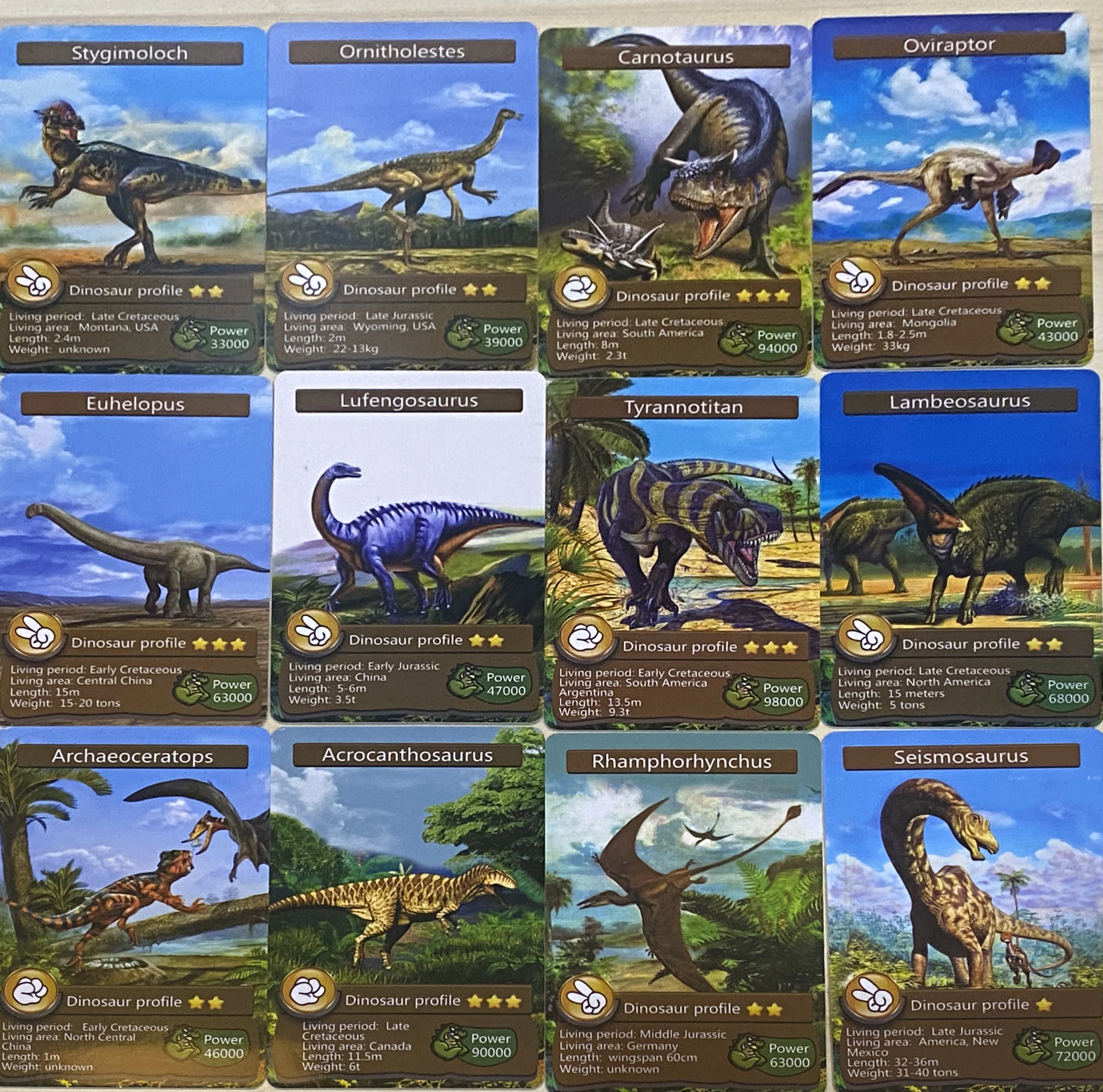 Cartão de jogo de memória da disney, dinossauro, cartas de batalha