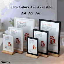 

A5 T-Shape Double Side Acrylic Sign Holder Display Stand Menu Paper Holders Plastic Message Boards Poster Picture Frame