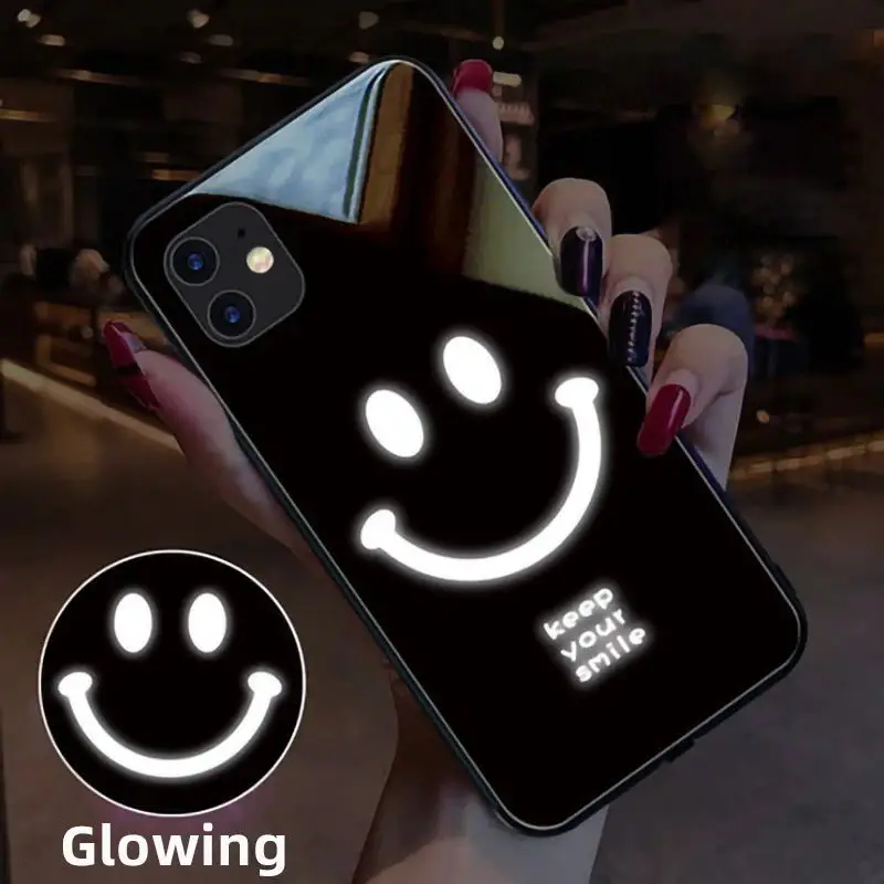 Чехол со светодиодной подсветкой для iPhone 11 12 Pro Max X Xr Xs 6 6S 7 8 Plus SE 2020 | Мобильные