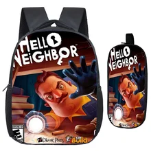 Милый рюкзак Hello neigher, школьные сумки, отличное качество печати, узор, рюкзак для детей, Детский рюкзак для детского сада с ручкой