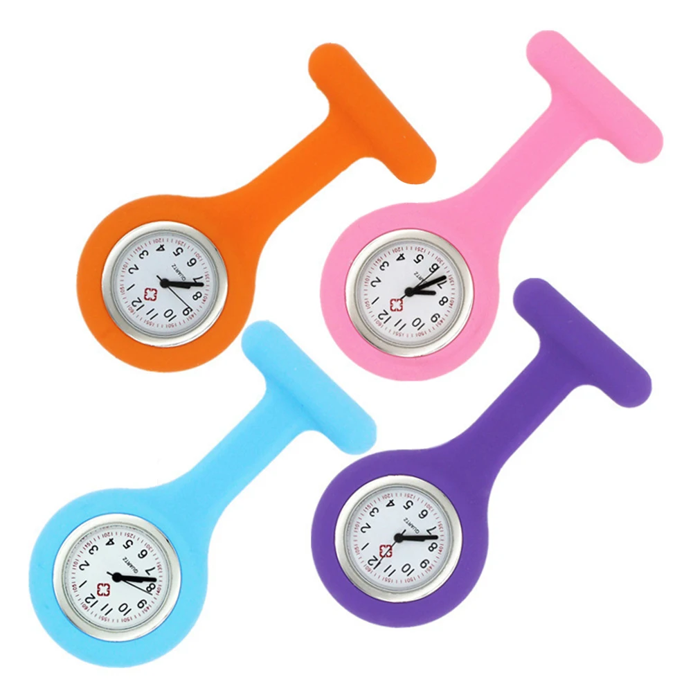 Доктора и медсестры носят случайный цвет силиконовые модные простые Повседневная брошь карманные кварцевые движения подарочные часы Reloj mujer