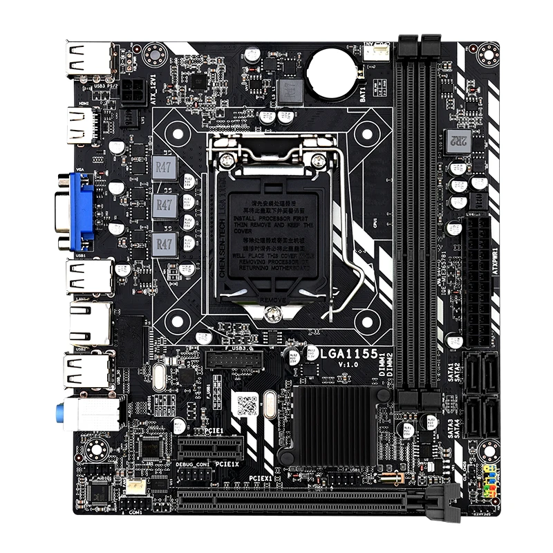 most powerful motherboard JINGSHA H61M LGA 1155 Motherboard H61 Intel Chipset Motherboard SATA2.0 Port  Socket DDR3 support LGA1155 PCI E 8X top pc motherboards