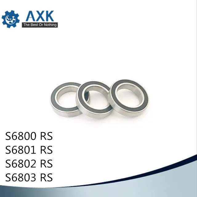 Bearings 6800 6801 6802 6803 ( 1 PC) 440C Stainless Steel Rings With Si3N4 Ceramic Balls Bearing S6800 S6801 S6802 S6803