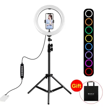 

10.2 Inch Photography Lighting 6000-6500k Dimmable LED Selfie Ring Light RGB Video Ring Light Vlog TikTok Youtube Live Streaming