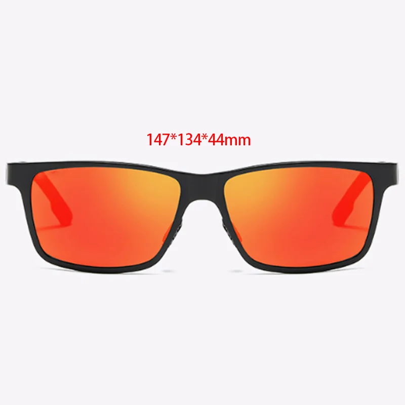 Мужские солнцезащитные очки из алюминия и магния, Красочные поляризованные зеркальные очки для рыбалки, зеркало для вождения водителя