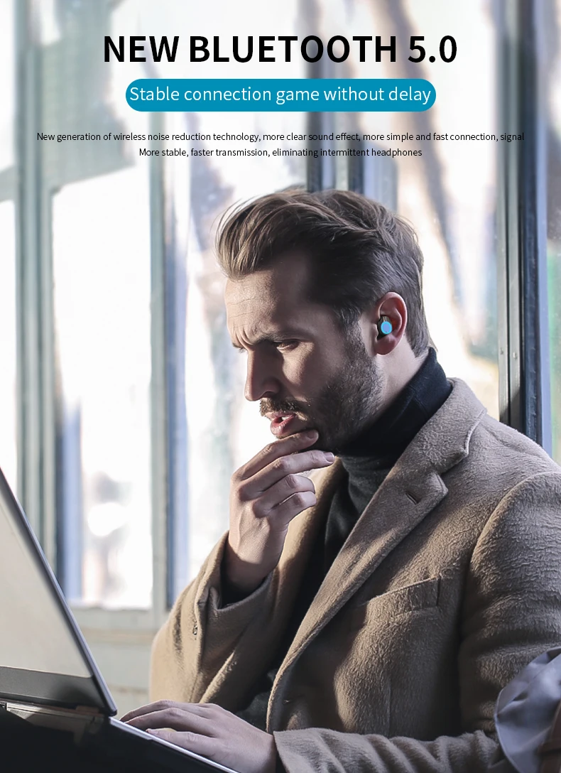 G06 бизнес Bluetooth гарнитура Bluetooth наушники TWS стерео беспроводной светодиодный дисплей с зарядным устройством 4000 мАч
