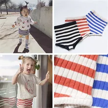 BC/детские вязаные шаровары, милые полосатые шорты для маленьких мальчиков и девочек, корейский модный фирменный дизайн, шаровары для малышей