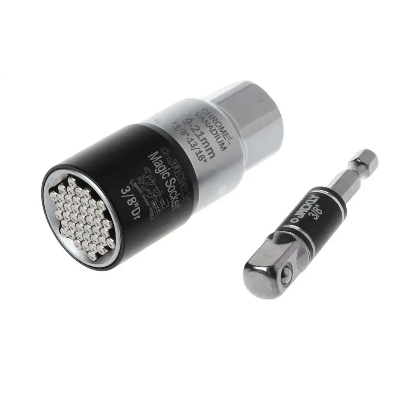 

Drop Shipping 4pcs/set Universal Socket Ratchet Wrench Sleeve Hexagonal Needle Key Grip Power Drill Adapter 9-21mm