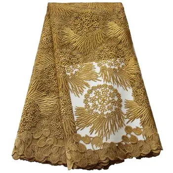 

African Lace Fabric 2019 High Quality Lace Embroidered Fabric Best Selling Products Nigeria Fashion Net Lace Wedding Fabric