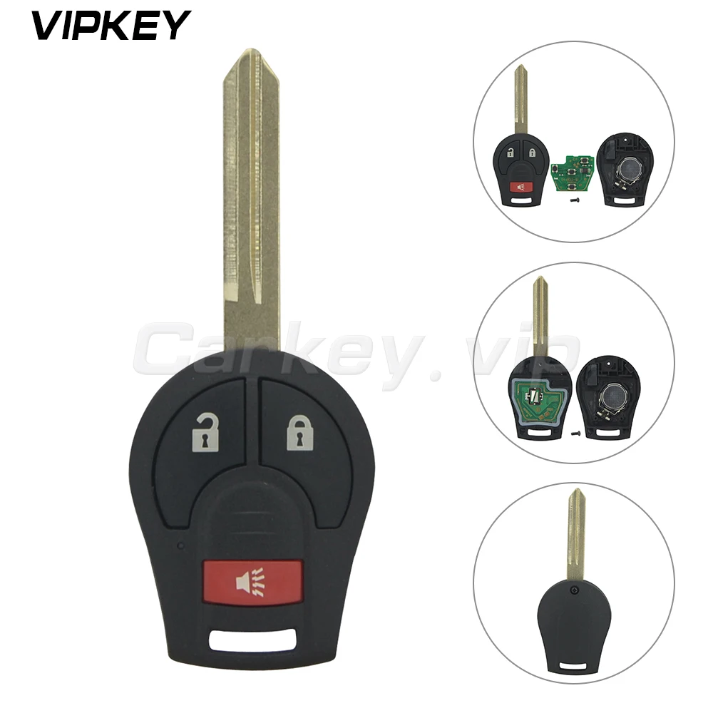 Remotekey CWTWB1U751 2 + 1 кнопка 434 МГц с 46 чипом для Nissan Cube Rogue 2008 - 2013 пульт дистанционного