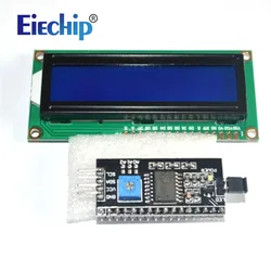Display lcd módulo tela azul lcd1602 1602 i2c, módulo de tela lcd hd44780 16x2 iic 1602 5v para arduino