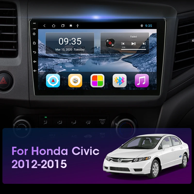Автомагнитола JMCQ для Honda Civic 2012 2015 мультимедийный видеоплеер с раздельным экраном