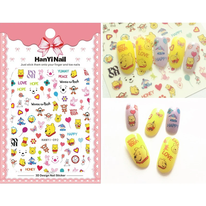 

DIY Cute Famous Cartoon Brand Logo 3D Nail Sticker For Nail Self-adhesive DIY Sticker Decals Tips Manicure Nail Art Decals