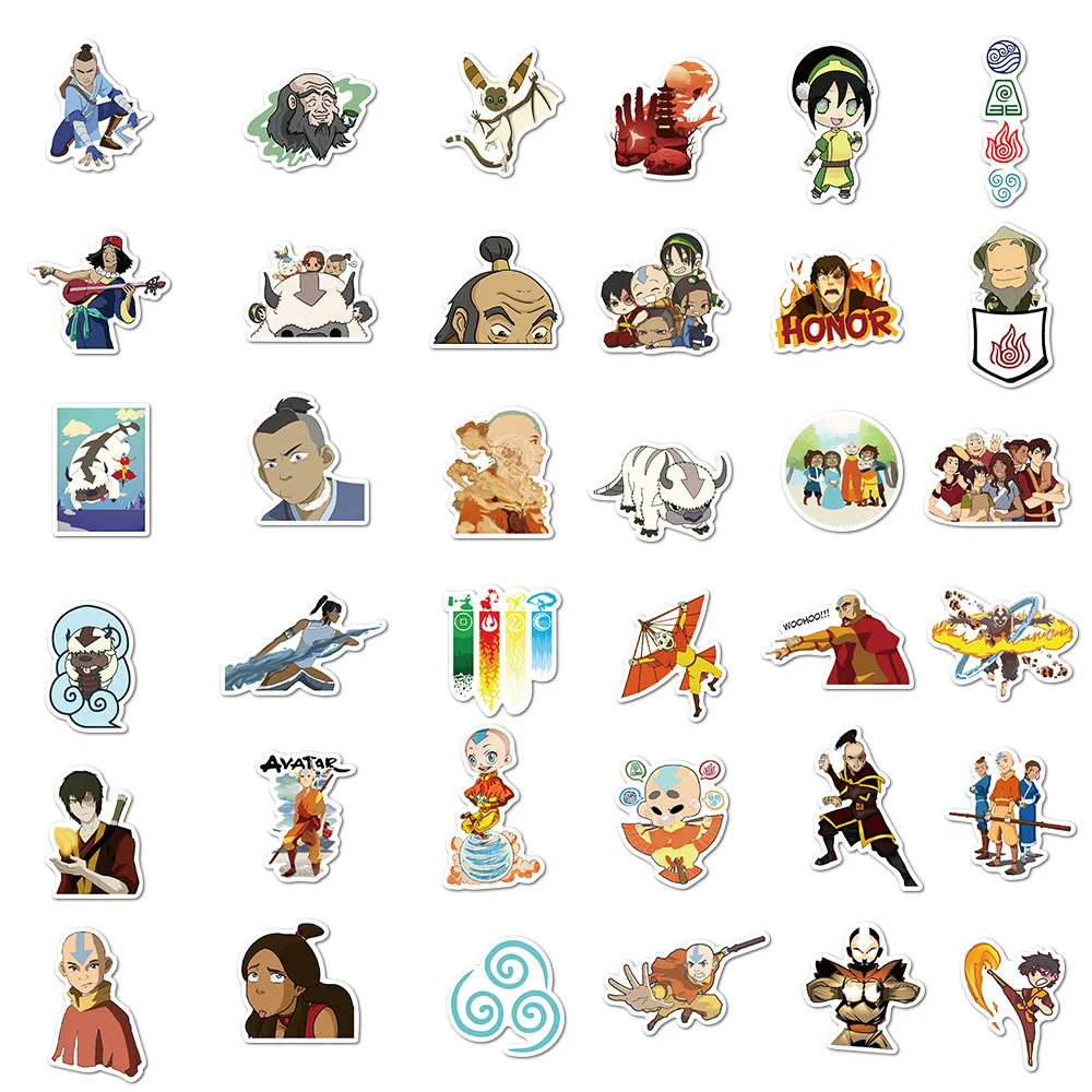 Avatar The Last Airbender Stickers: 10/50/100pcs Stickers