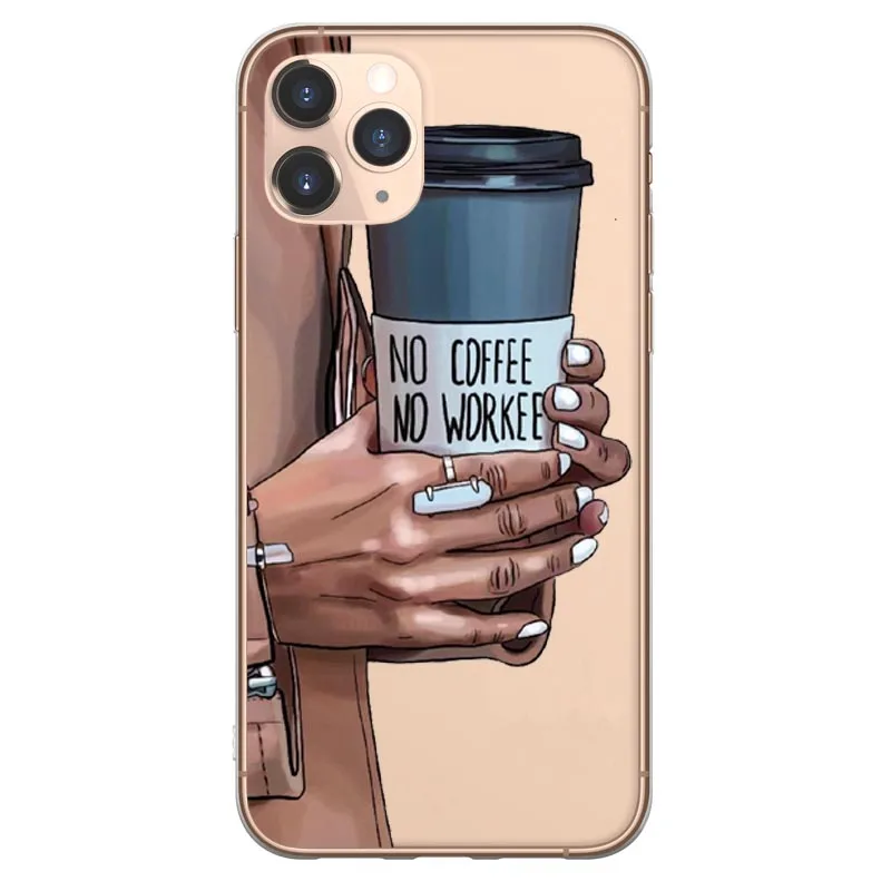 Мягкий чехол coffee Girl boss для iPhone 11 Pro MAX 5,8 6,1 6,5 дюймов, Силиконовый Модный женский чехол для iPhone X 6 6S 7 8 Plus XR XS MAX