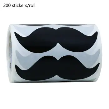 

200pcs/roll Waterproof Mustache Sticker Chalkboard Labels Decal for Laptop Car