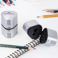 Faber-Castell Manual 3-hole Mechanical Pencil Sharpener Silver Color Pencils Sharpener School Office Stationery Student Stuff 2