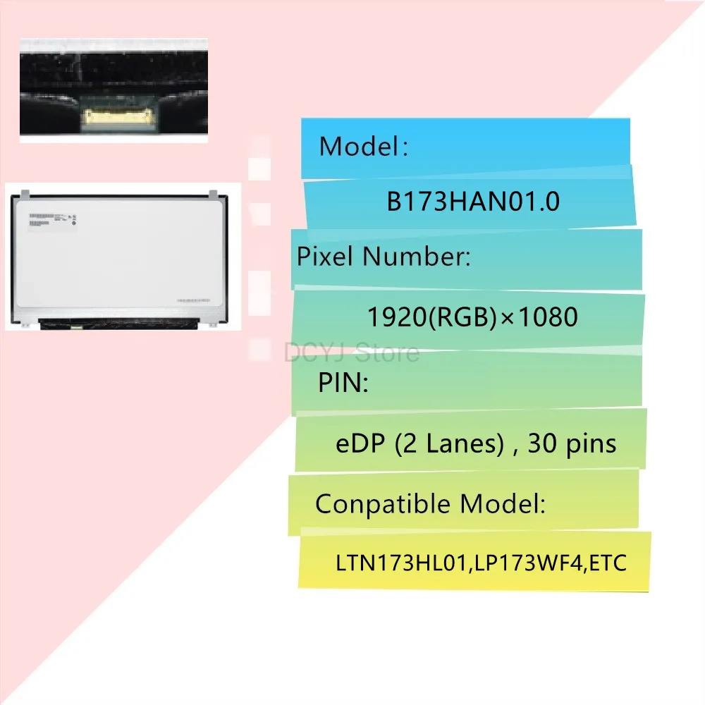 B173han01.0 lp173wf4 spf1b173han01.3 IPS экран ноутбука с Высоким Разрешением 30 контактов |