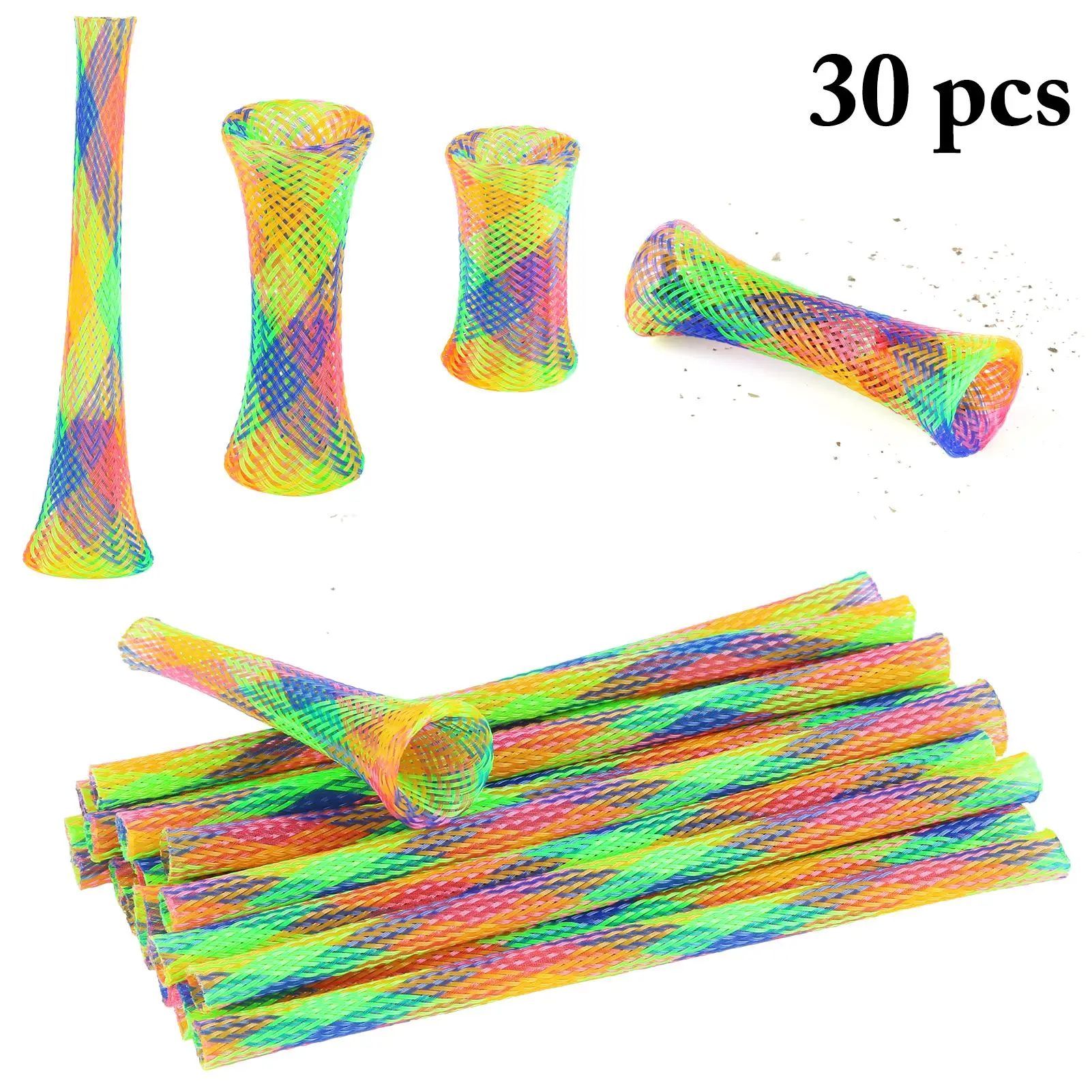 

30PCS Spring Tube Cat Interactive Toys Catnip Kitten Playing Toys Plastic Spring Toys Pet Training Toys Multicolor Pet Supply