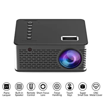 

2019 Newest Mini Projector 1280*720P Support 4K Videos Via HDMI Home Cinema Movie LED Projector Portable Projector Video