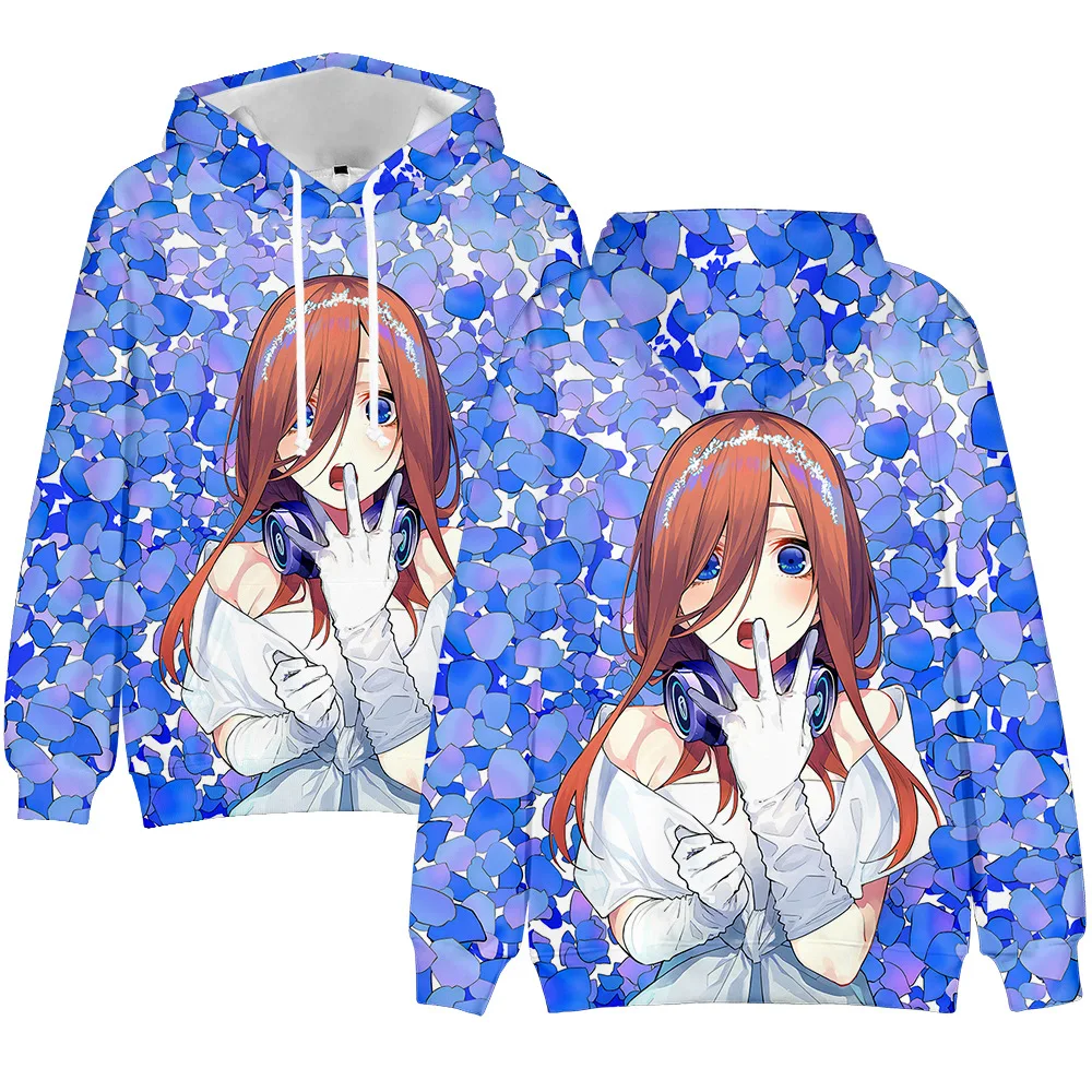 

2021 Latest Anime The Quintessential Quintuplets Hoodies Sweatshirts 3D Print Hooded Pullovers Tracksuit Men Women Clothes