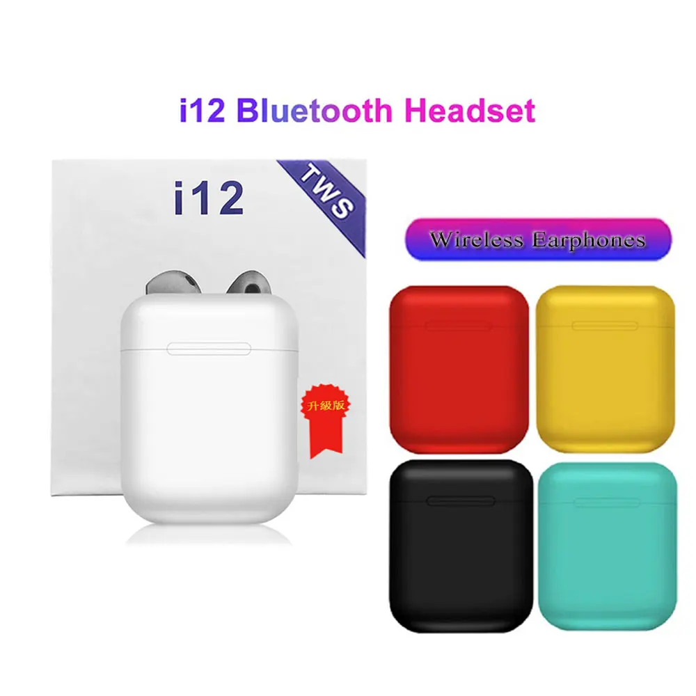 

Earphone Wireless i12 Tws Headphone 5.0 Headset Bluetooth Earbuds Original Pop up Touch Control Stereo Earpiece For Phones