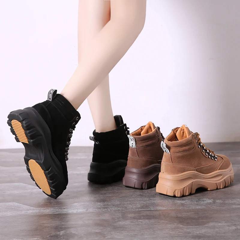 2019 Winter New Women Chunky Sneakers Comfortable Keep Warm Ankle Boots Non-slip Snow Boots Fashion Martin Boots