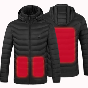 

Men Women Electric Heating Vest USB Heated Hooded Coat Tops Outwear J9