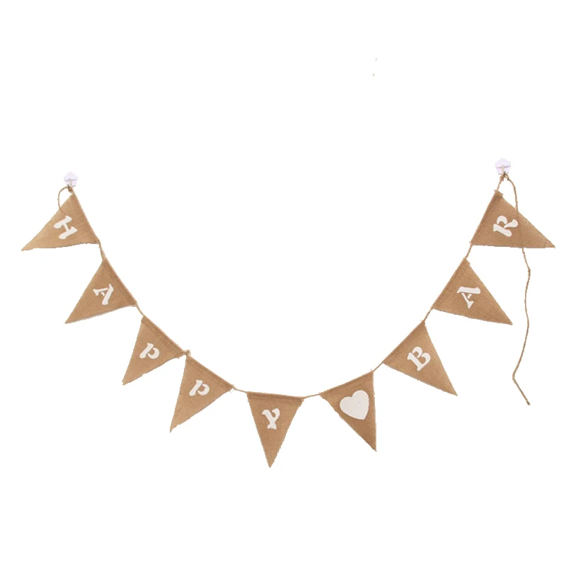 Конфеты бар сердце печати баннер гессийский Вымпел брезентовые флажки для вечерние украшения - Цвет: happy bar