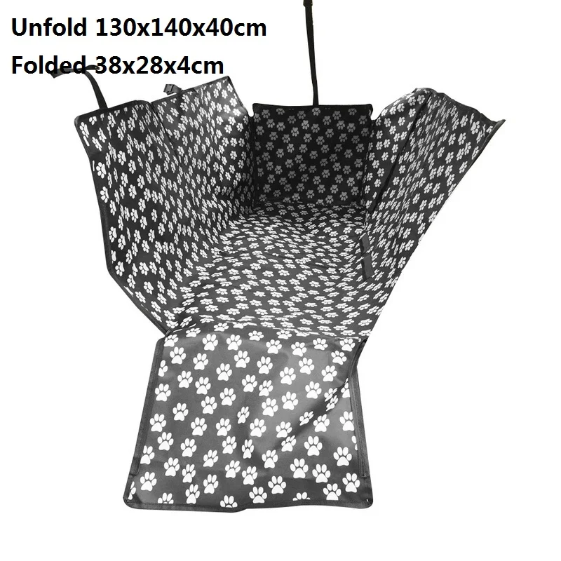Коврик на заднее сиденье для собаки, автомобильная Задняя накладка на заднюю часть, черный, белый цвет, Милый принт на ногах, водонепроницаемая Защитная Подушка, одеяло, коврик для путешествий, 1 шт