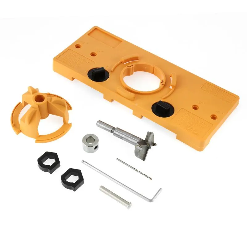 

35mm Hinge Hole Saw Jig Drill Guide Locator Door Hole Opener Forstner Bit Positioner Tool DIY Woodworking Puncher Hole Cutter