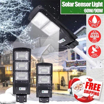 

90W LED Solar Wall Lamp IP67 Solar Street Light Radar Sensor Light Control SMD2835 Outdoor Flood Lamp Garden Villas Lighting