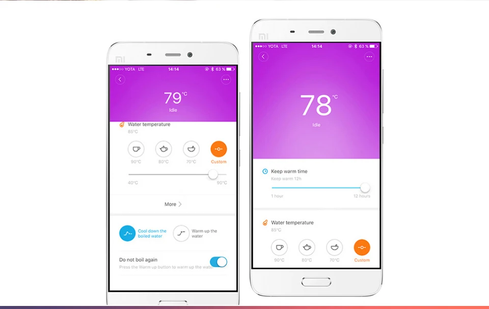 Чайник Xiaomi Mi Smart Kettle Bluetooth объем 1.5л управление со смартфона закрытая спираль выбор температуры нагрева воды