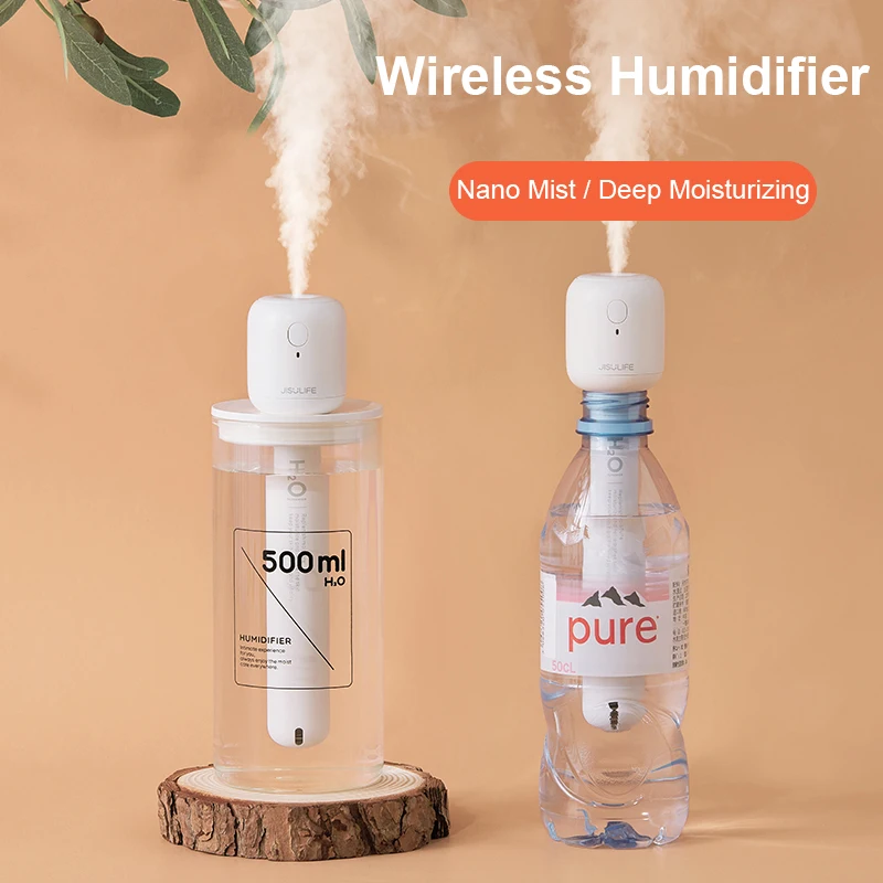 JISULIFE мини беспроводной увлажнитель воздуха портативный бесшумный аромадиффузор USB Перезаряжаемый увлажнитель для дома спальни автомобиля Difusor|Увлажнители воздуха|   | АлиЭкспресс - лд.рпе
