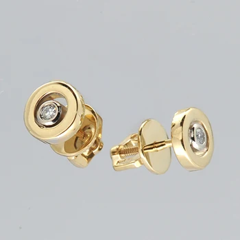 

Pusety of combined gold with a diamond e1001ps12151200