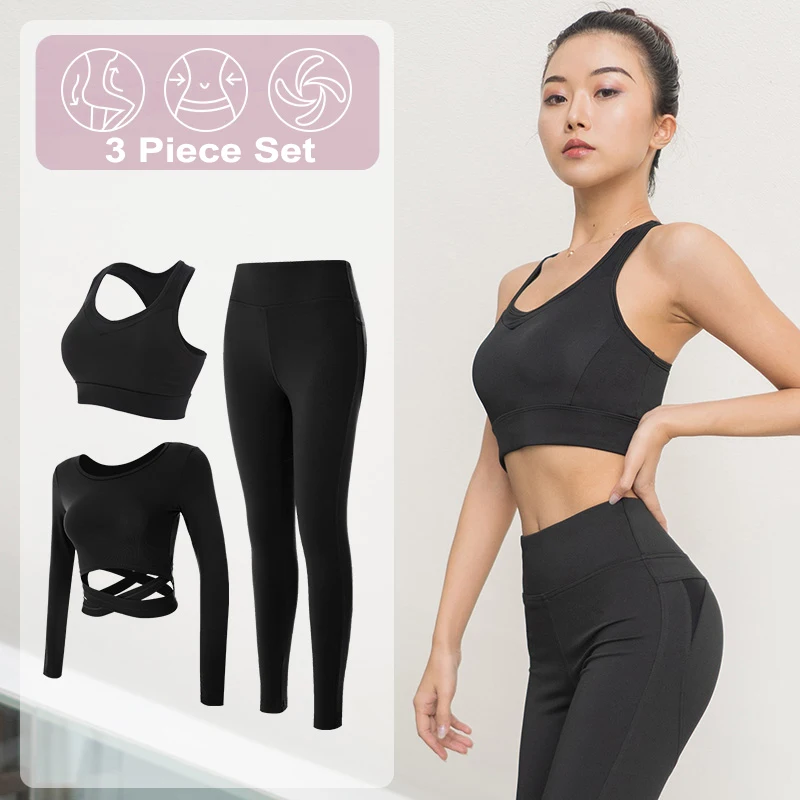 3 Piece Set Gym Clothing  (1)