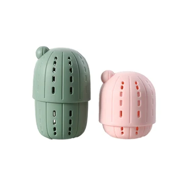 

Cute Silicone Cactus Shape Makeup Sponge Storage Holders Soft Beauty Blender Travel Case Storage Box Travel Container