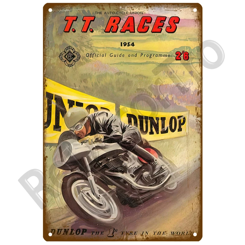 TT Rennen Vintage Wand Poster Vintage Retro Wand Haus Restaurant Dekoration Plaque Metall Wand Dekor Kunst Metall Zeichen Blech Zeichen ISLE – Detail 10