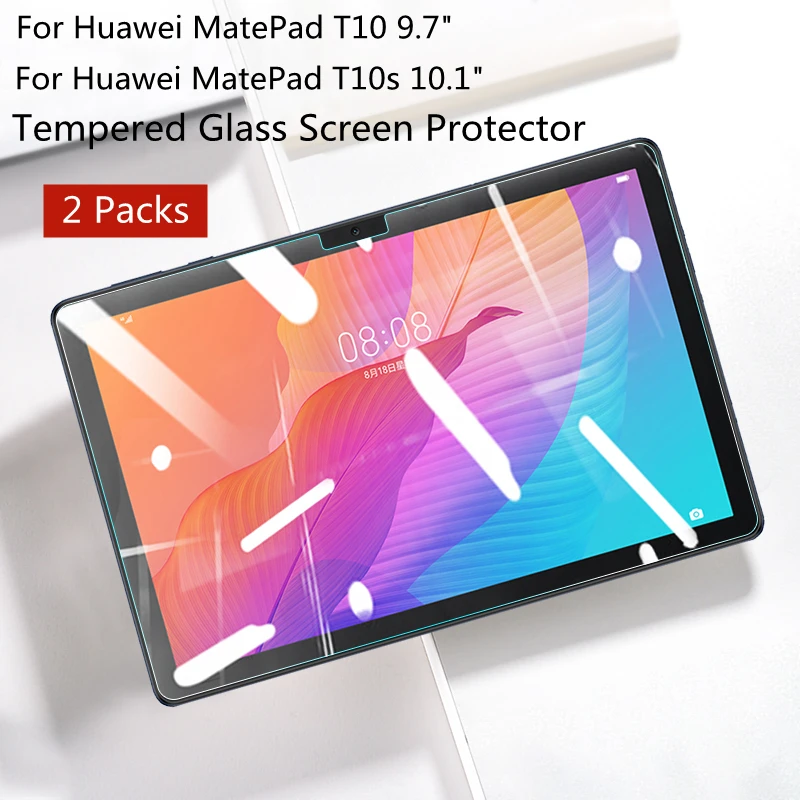 2pcs 9H Tempered Glass For Huawei MatePad T 10 9.7 T 10s 10.1 T10 T10s Screen Protector AGR AGS3 LO9 W09 Tablet Protective Film tablet tripod