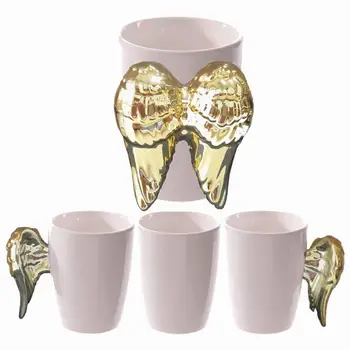 

Golden Angel Wing Mug Coffee Tea Mug Water Milk Soup Cup Home Decor Crafts