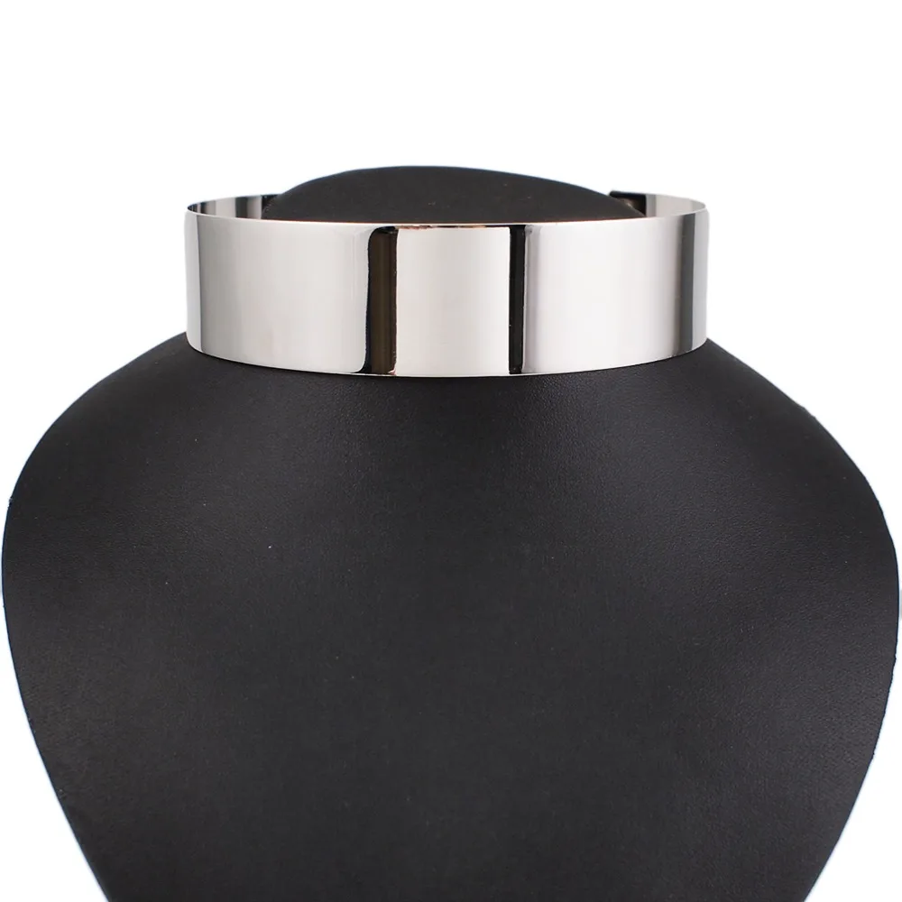 Metal Choker Necklace Alloy Torque Choker Necklace For Women Chokers Big Statement Collar Maxi Necklace African Jewelry Accessories UKEN metal choker necklace