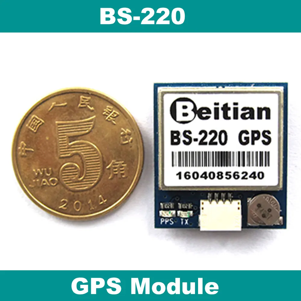 

TTL Leve PPS Base station 9600bps NMEA-0183 1Hz 4M FLASH 5.0V 1.00mm 4pins connector GPS Module BS-220
