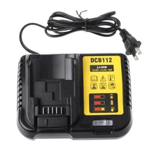 AABB-Dcb112 литий-ионный аккумулятор зарядное устройство для Dewalt 10,8 V 12V 14,4 V 18V Dcb101 Dcb200 Dcb140 Dcb105 Dcb200 Us Plug черный